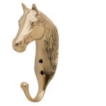 Cabide Cabeça de Cavalo Grande Dourado