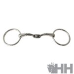 Bridão Argolas Embocadura Mate Tripartida Curva 14mm - Sefton