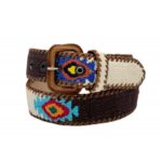Cinto Naif Guatemala - Chocolate e Bege