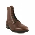 Botins em Couro com Cordões e Fecho Traseiro (Alba)