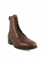 Botins em Couro com Cordões e Fecho Traseiro (Alba)