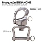 Mosquetão de Atrelagem Inox 125mm
