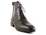 Botins em Couro com Cordões e Fecho Traseiro (Brito)