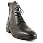 Botins em Couro com Cordões e Fecho Traseiro (Brito)