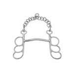 Freio de Atrelagem Barcelona 3 Argolas Embocadura Curva
